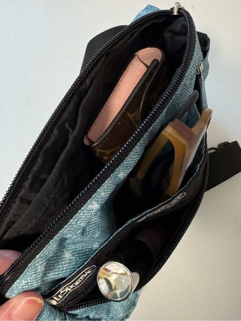 LeSportsac Light Teal Star Print Belt Bag - Picture 4 of 4